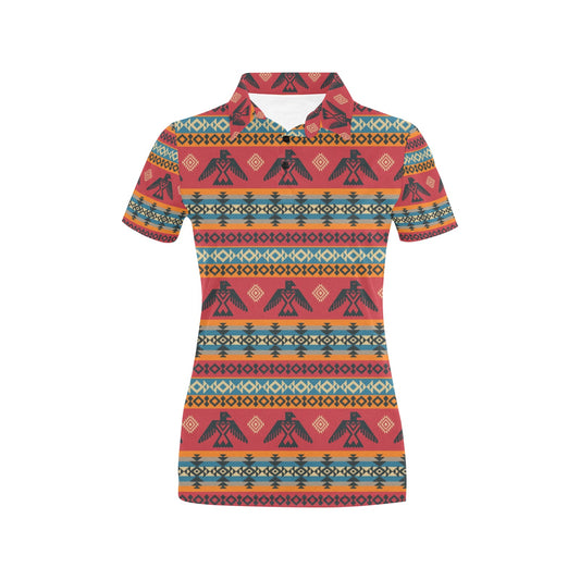 Eagles Native American Design Women's Polo Shirt