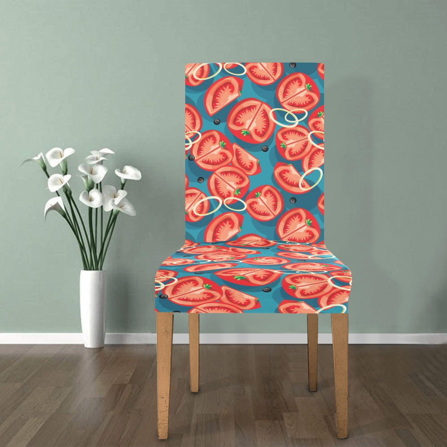 Tomato Print Design LKS301 Dining Chair Slipcover