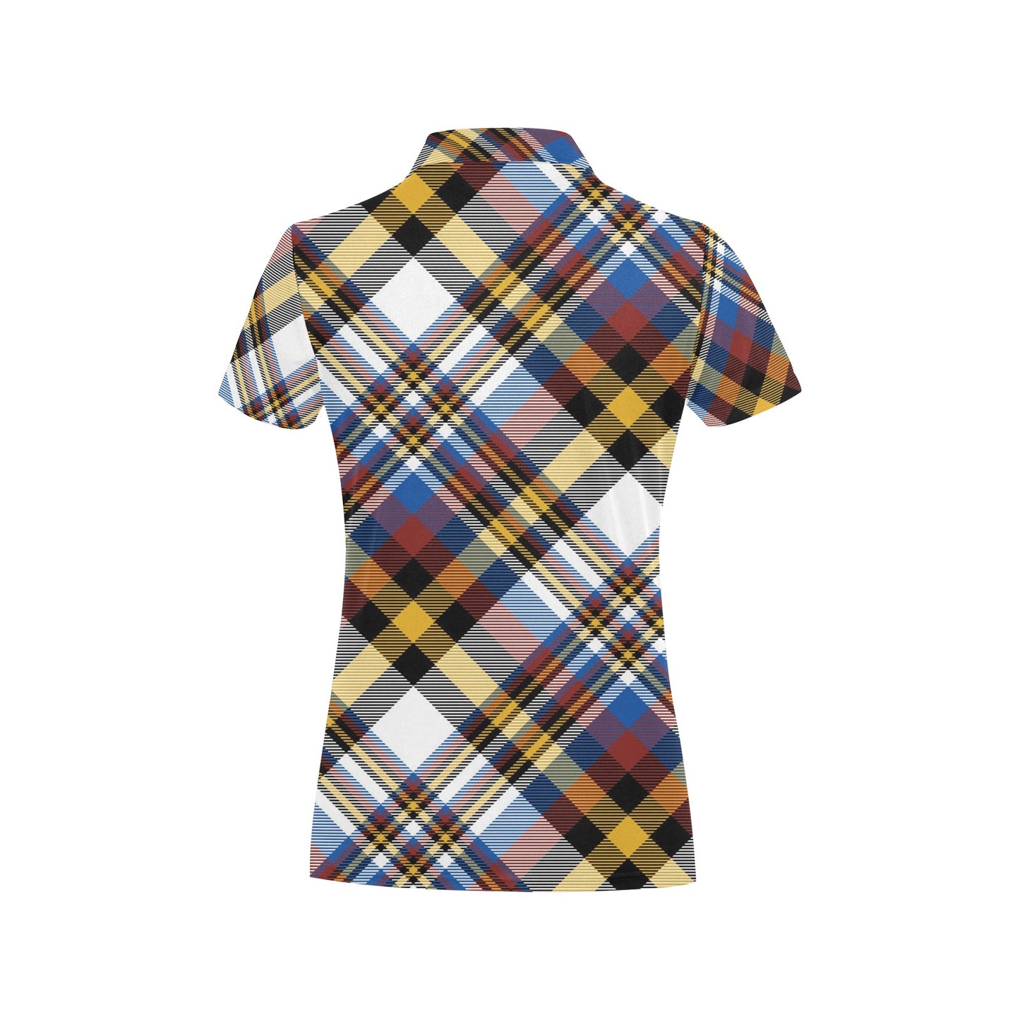 Madras Pattern Print Design 01 Women's Polo Shirt