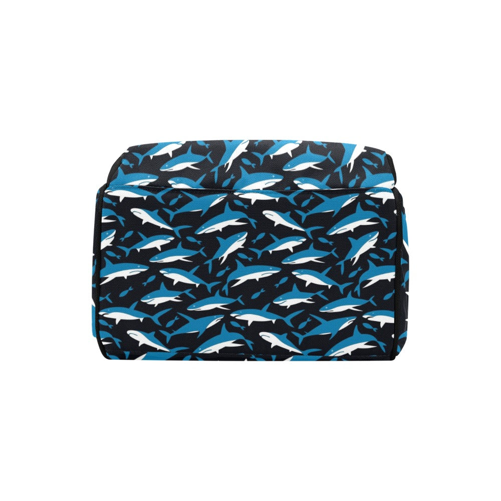 Shark Print Design LKS303 Diaper Bag Backpack