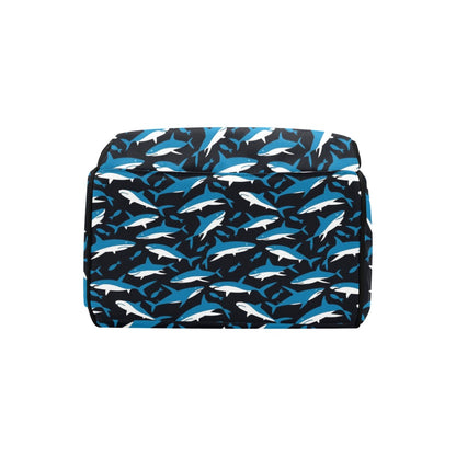 Shark Print Design LKS303 Diaper Bag Backpack