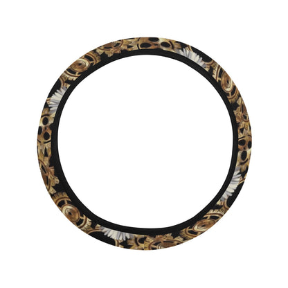 Steampunk Print Design LKS305 Steering Wheel Cover with Elastic Edge