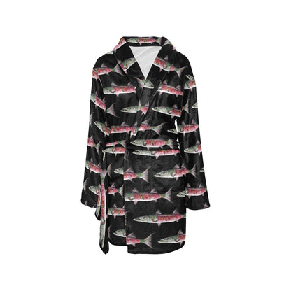 Barracuda Pattern Print Design 02 Women's Fleece Robe