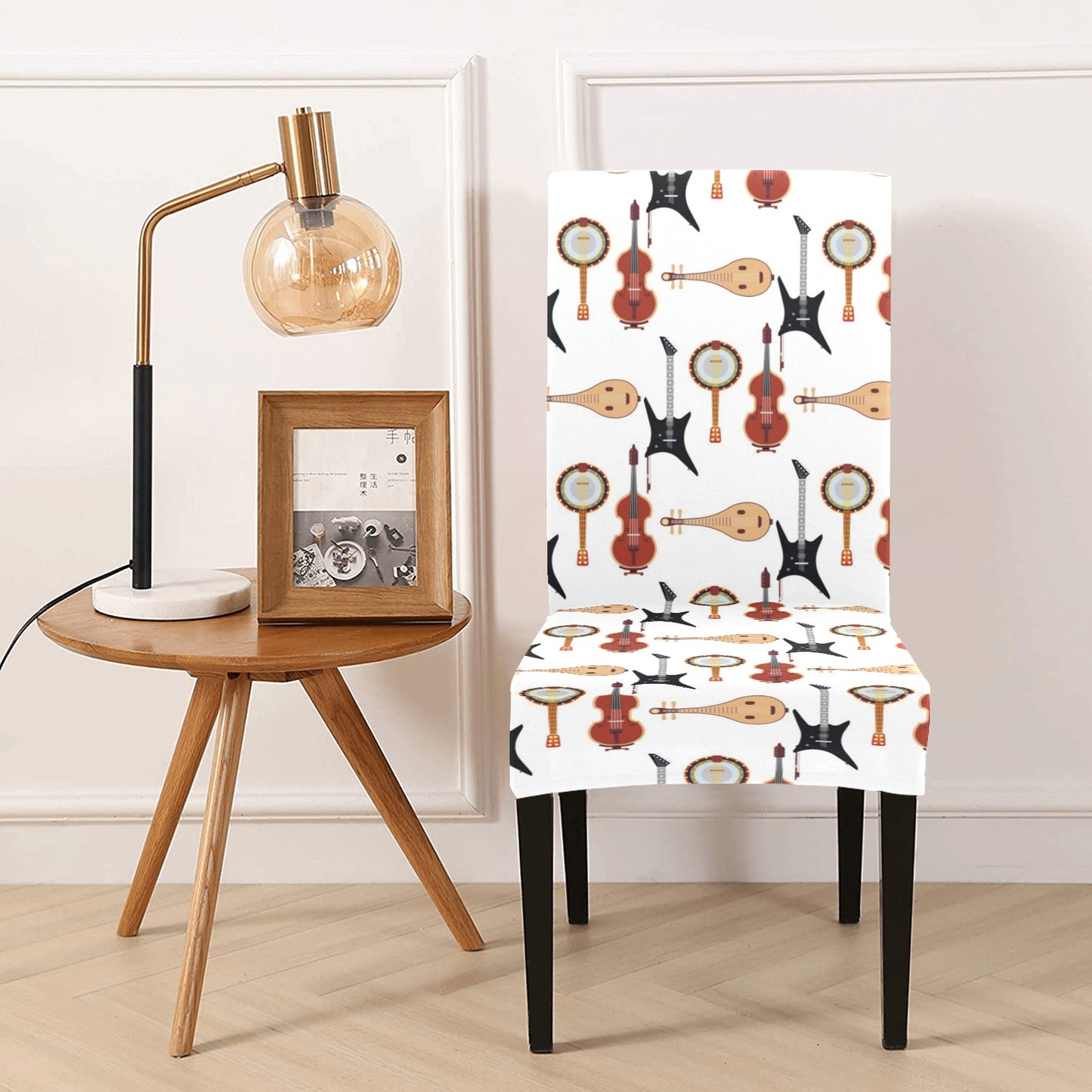 Banjo Print Design LKS403 Dining Chair Slipcover