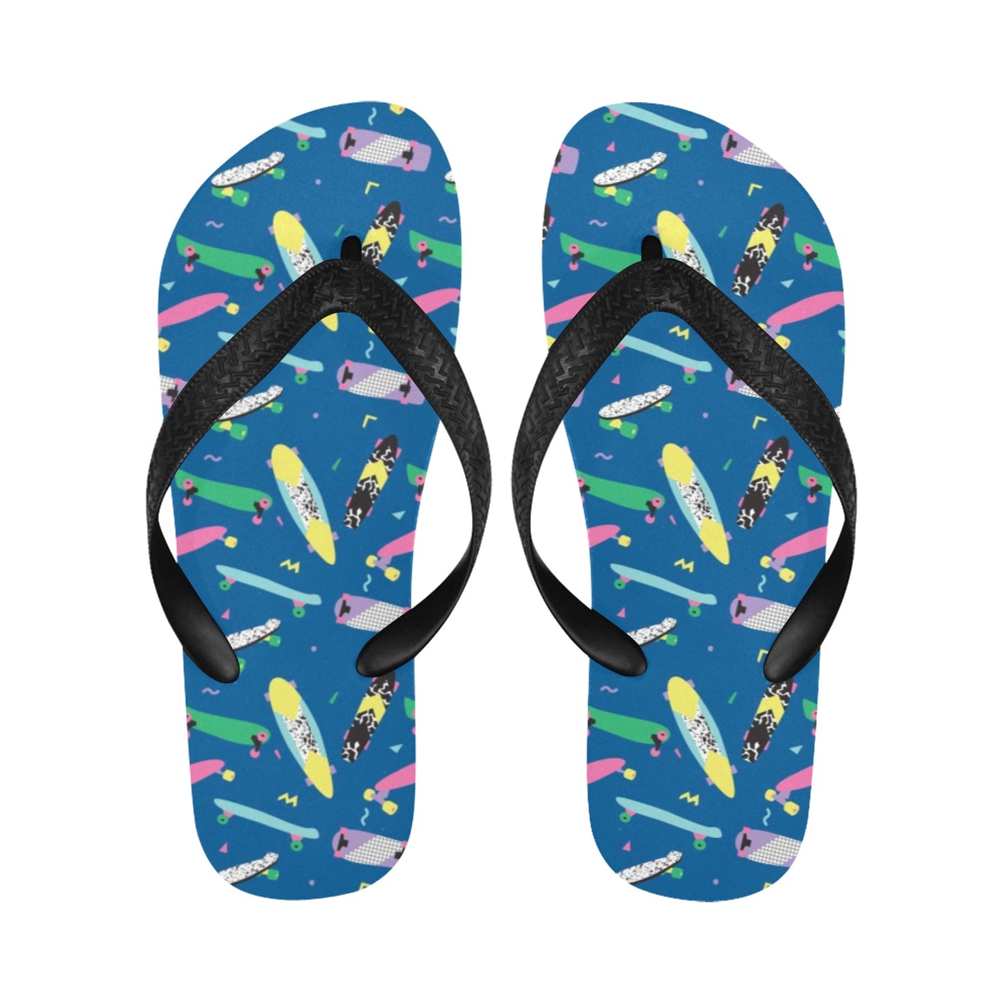 Skateboard Print Design LKS302 Flip Flops