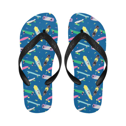 Skateboard Print Design LKS302 Flip Flops