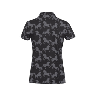 Horse Print Design LKS305 Women's Polo Shirt