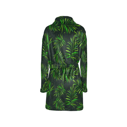 Rainforest Pattern Print Design RF03 Women's Fleece Robe