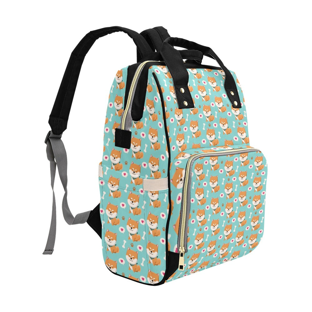 Shiba Inu Print Design LKS3013 Diaper Bag Backpack