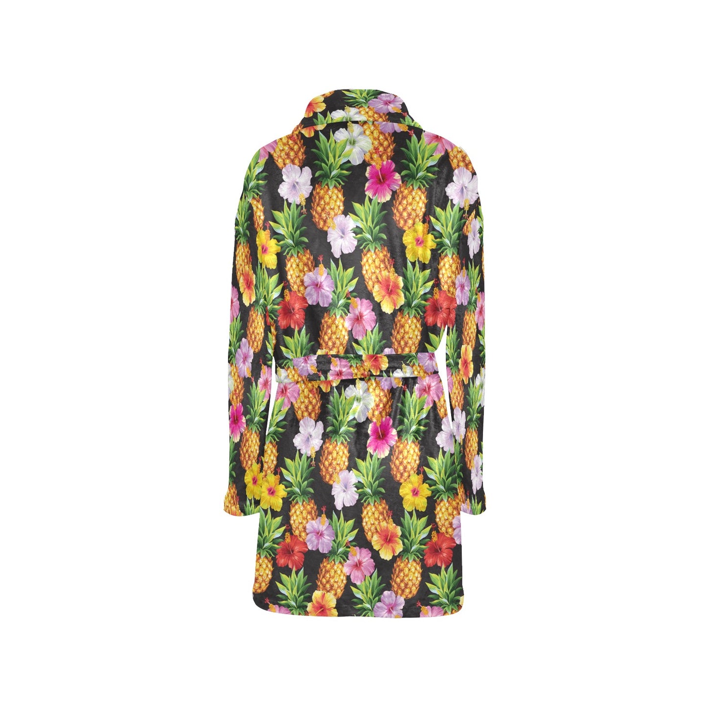 Pineapple Hibiscus Women's Fleece Robe