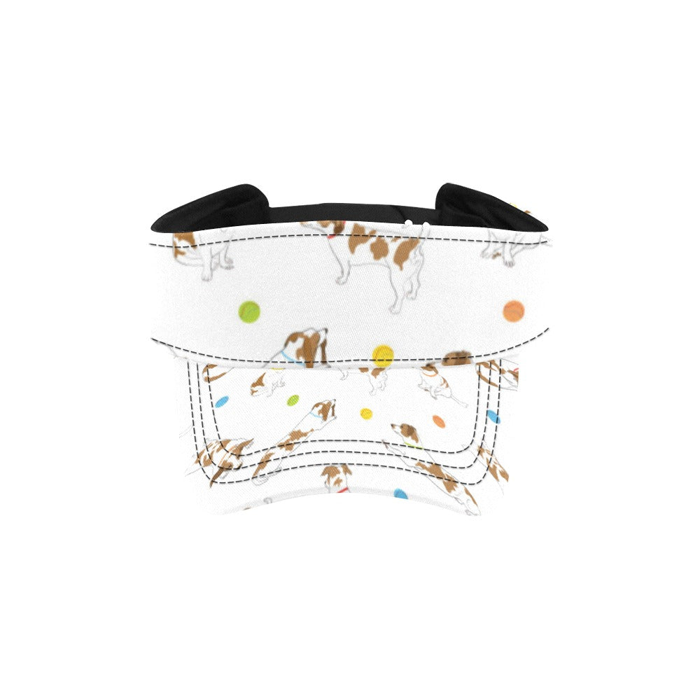 Russell Terriers With Balls Print Design LKS307 Unisex Sun Visor