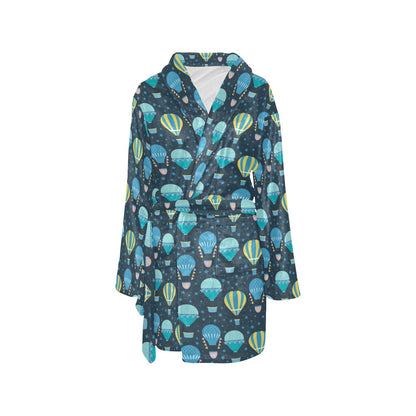 Ballon Pattern Print Design 06 Women's Fleece Robe