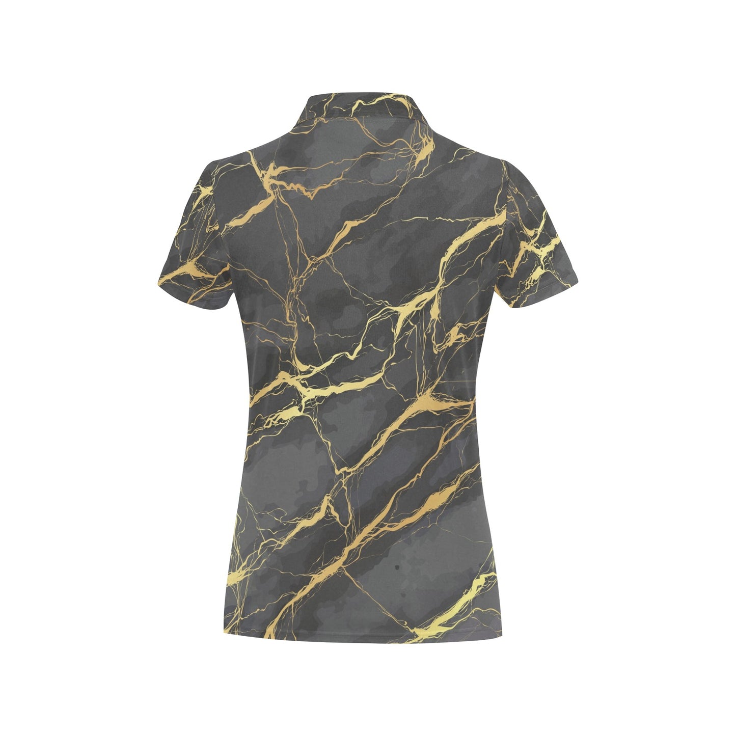 Marble Pattern Print Design 02 Women's Polo Shirt