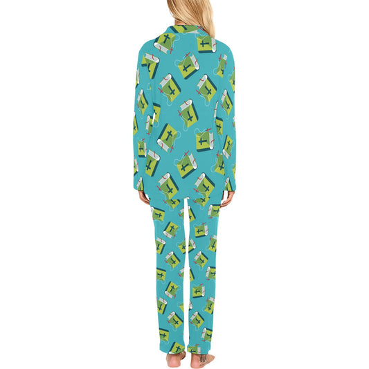 Bible Pattern Print Design 01 Women's Long Pajama Set