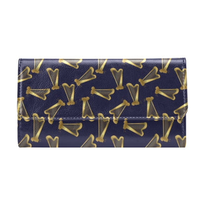 Harp Print Design LKS401 Women's Trifold Wallet