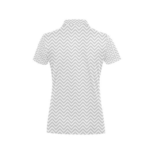 Chevron Print Design LKS401 Women's Polo Shirt