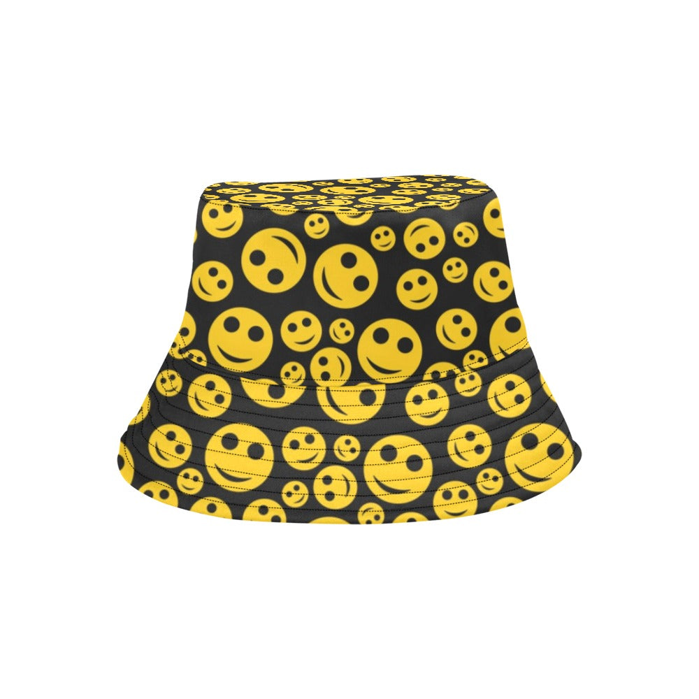 Smiley Face Emoji Print Design LKS304 Unisex Bucket Hat