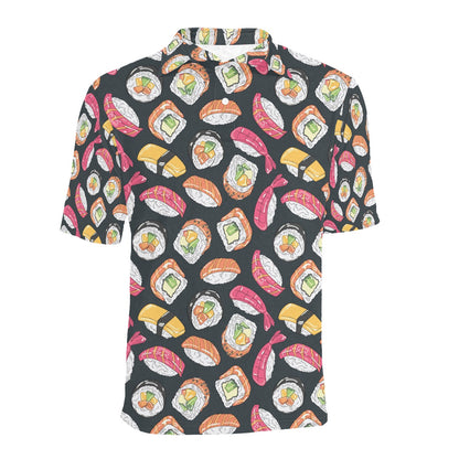 Sushi Print Design LKS306 Men Polo Shirt