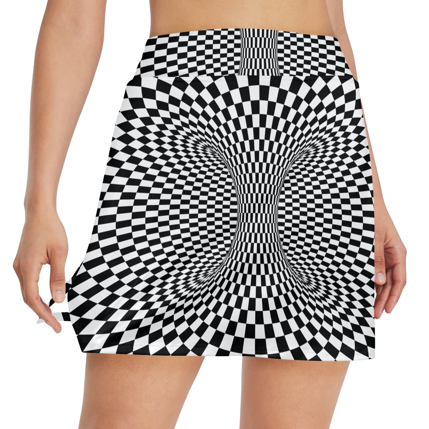 Optical illusion Projection Torus 17" Golf & Pickleball Skort with Pockets