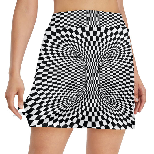 Optical illusion Projection Torus 17" Golf & Pickleball Skort with Pockets
