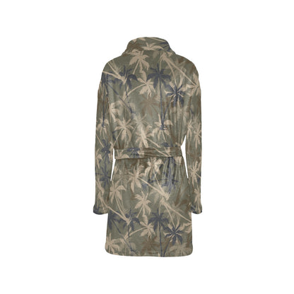 Palm Tree camouflage Women's Fleece Robe