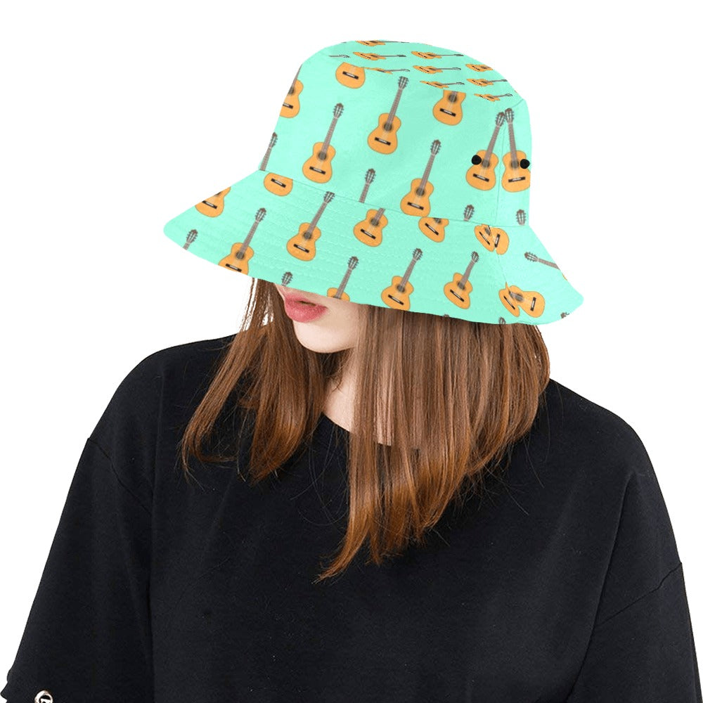 Acoustic Guitar Print Design LKS403 Unisex Bucket Hat