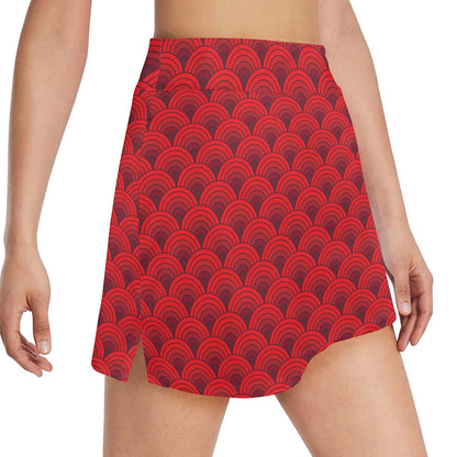 Scales Print Design LKS403 17" Golf & Pickleball Skort with Pockets