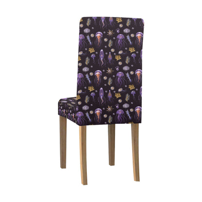 Seaweed With Jelly Fish Print Design LKS305 Dining Chair Slipcover