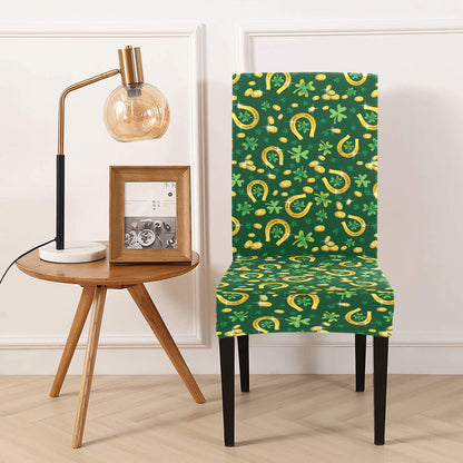Shamrock Horse Shoes Saint Patrick's Day Print Design LKS307 Dining Chair Slipcover