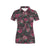 Bass Guitar Pink Rose Pattern Print Design 01 Women's Polo Shirt