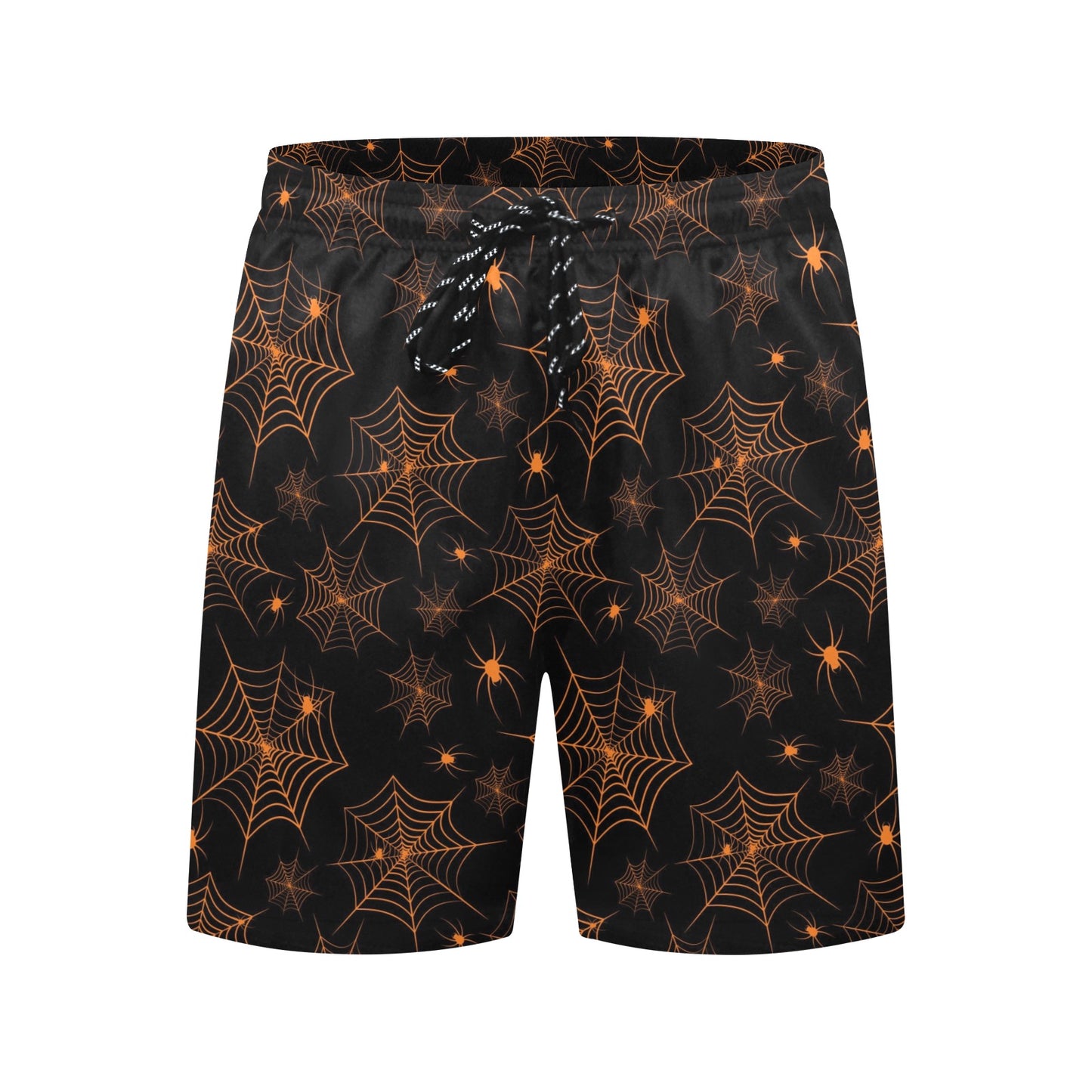 Spider Web Print Design LKS306 Men's Swim Trunks Beach Shorts