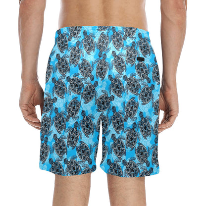 Tribal Pattern Print Design LKS307 Men's Swim Trunks Beach Shorts