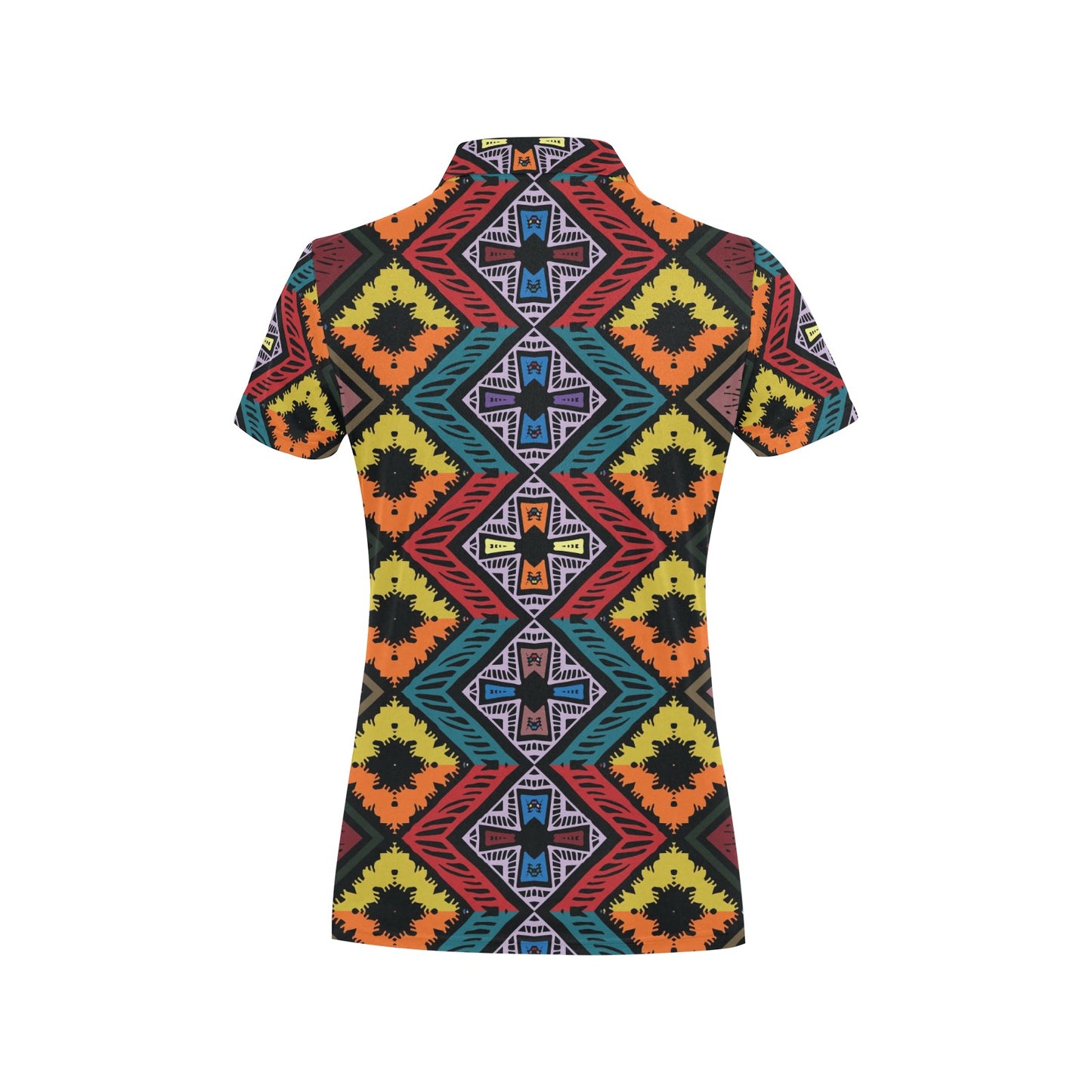 African Pattern Print Design 08 Women's Polo Shirt