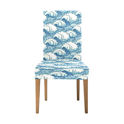 Wave Japan Style Print Design LKS304 Dining Chair Slipcover