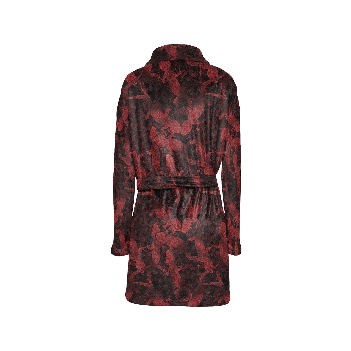 Gecko Pattern Print Design 04 Women's Fleece Robe