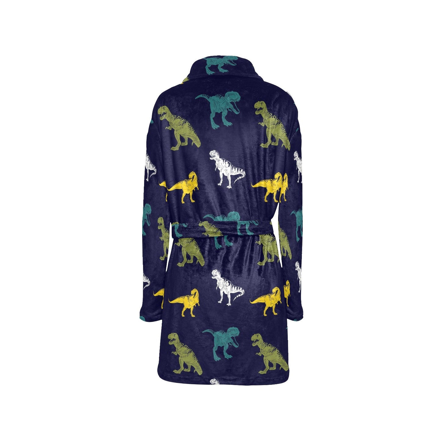 T Rex Pattern Print Design A07 Women's Fleece Robe
