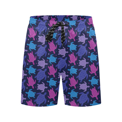 Sea Turtle Print Design LKS309 Men's Swim Trunks Beach Shorts