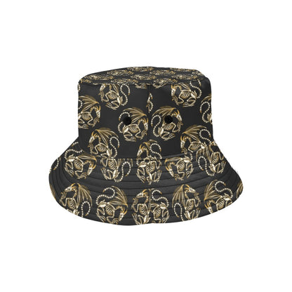 Skeleton Dragon Print Design LKS306 Unisex Bucket Hat