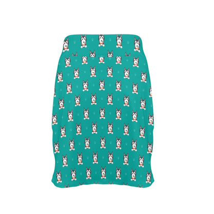 Siberian Huskies Print Design LKS304 17" Golf & Pickleball Skort with Pockets