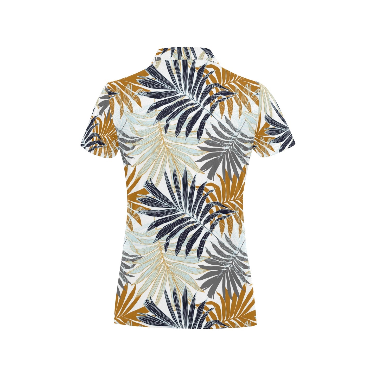 Colorful Tropical Palm Leaves Women's Polo Shirt