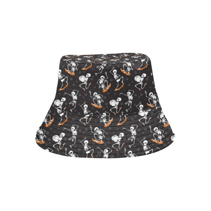 Skateboard With Skeleton Print Design LKS303 Unisex Bucket Hat