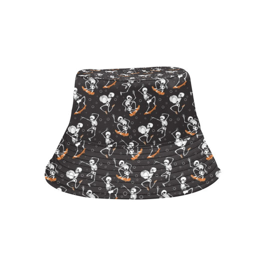 Skateboard With Skeleton Print Design LKS303 Unisex Bucket Hat