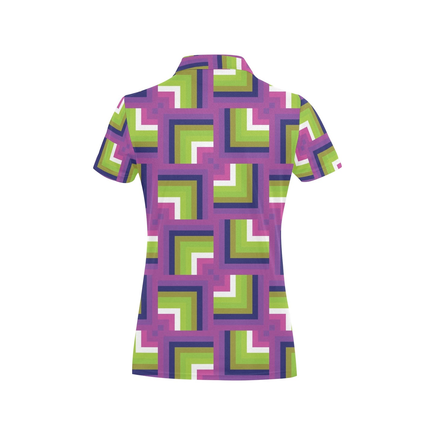 Optical illusion Pattern Print Design A05 Women's Polo Shirt