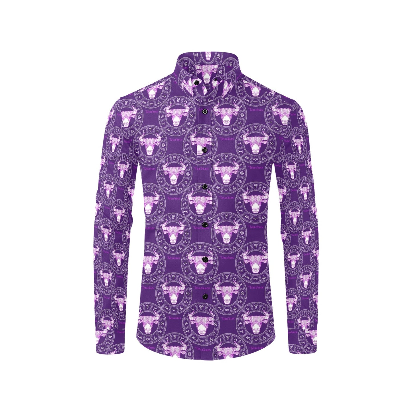 Taurus Print Design LKS303 Men's Long Sleeve Dress Shirt