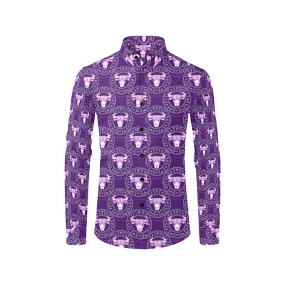 Taurus Print Design LKS303 Men's Long Sleeve Dress Shirt