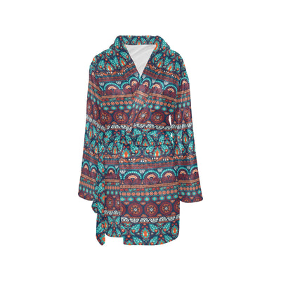 Suzani Print Design LKS302 Women's Fleece Robe