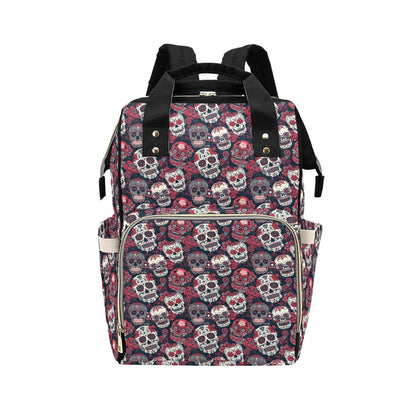 Sugar Skull Print Design LKS303 Diaper Bag Backpack