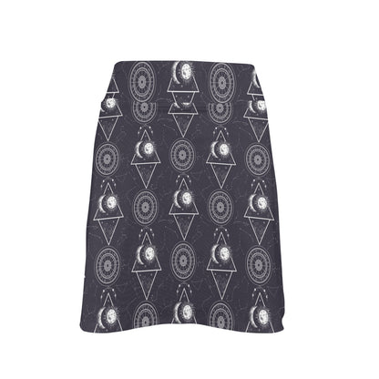 Sun Moon Print Design LKS309 17" Golf & Pickleball Skort with Pockets