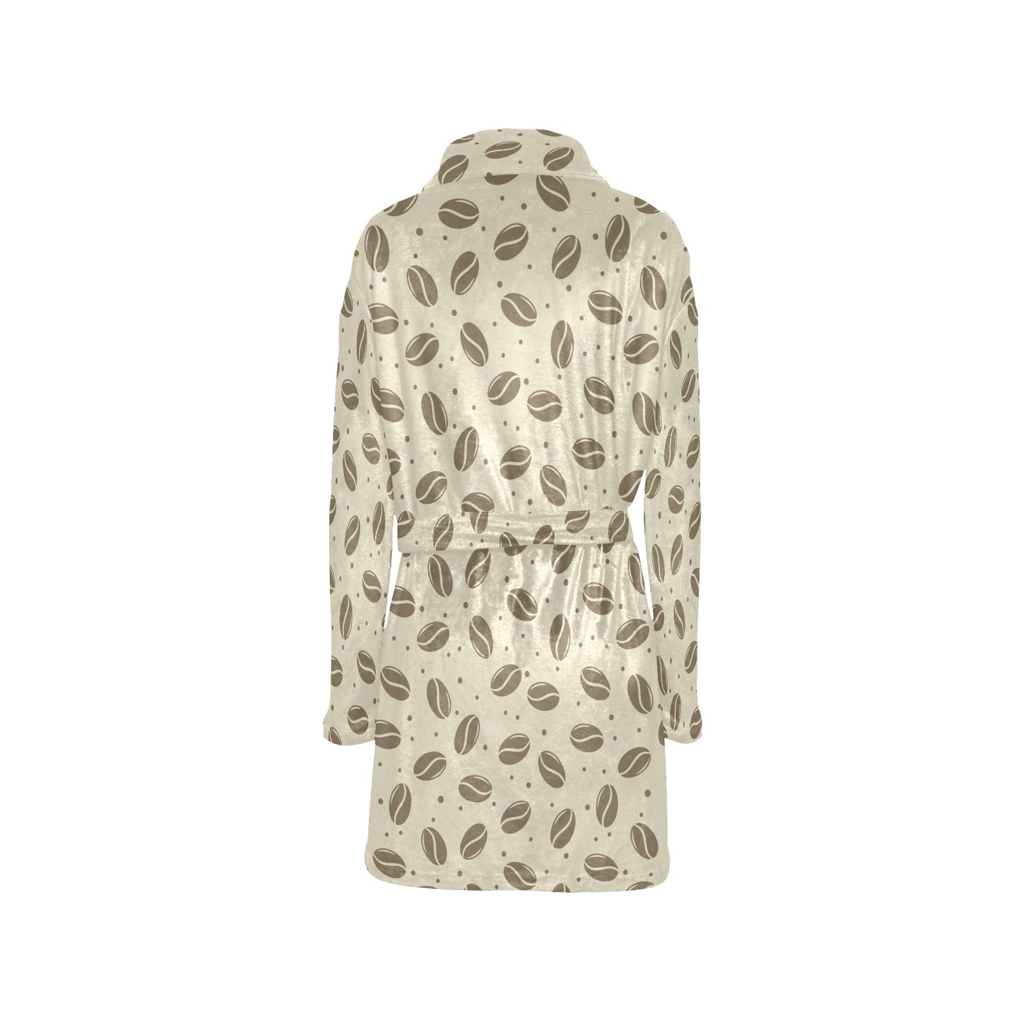 Coffee Pattern Print Design 02 Women's Fleece Robe