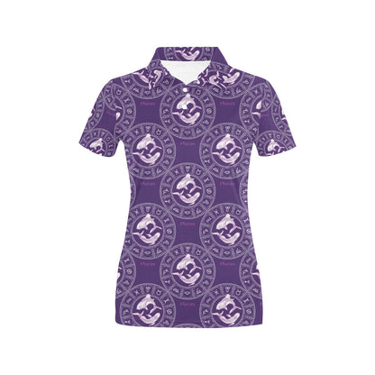 Pisces Pattern Print Design A02 Women's Polo Shirt